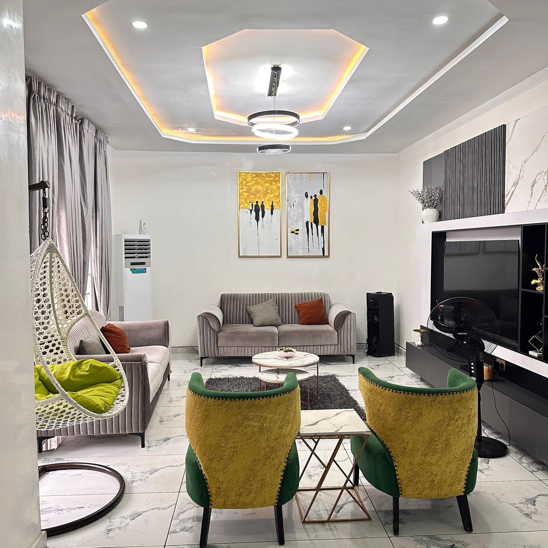 Living area in Unit 2